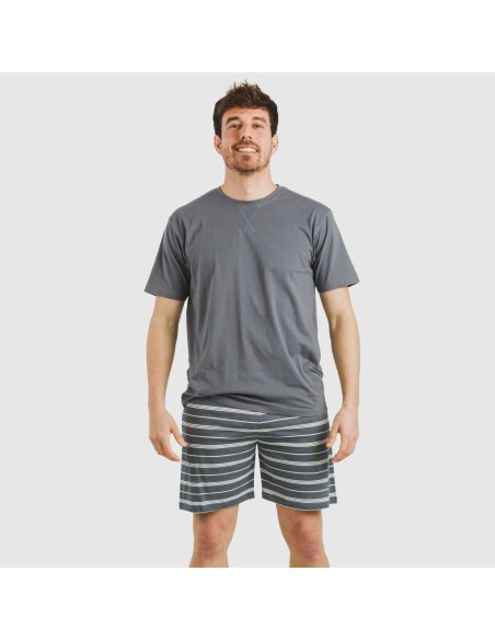 Pigiama corto cotone uomo Raya Gastur indaco