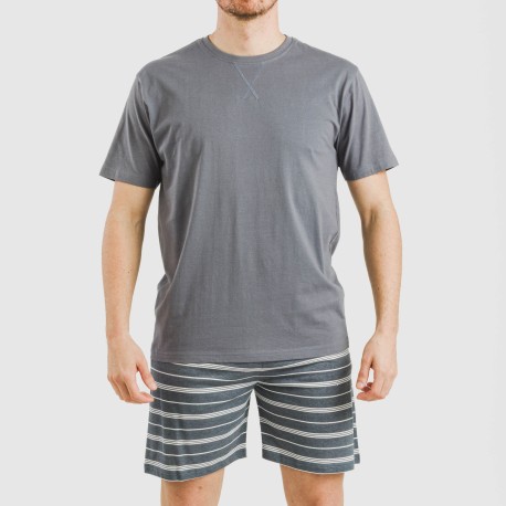 Pigiama corto cotone uomo Raya Gastur indaco