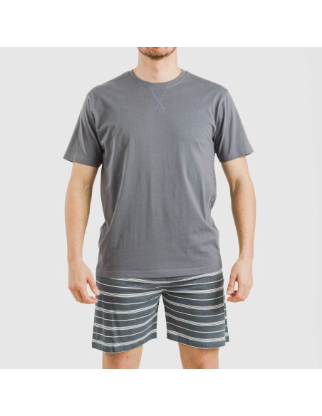 Pigiama corto cotone uomo Raya Gastur indaco