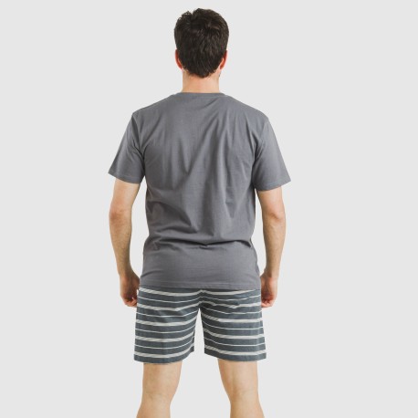 Pigiama corto cotone uomo Raya Gastur indaco