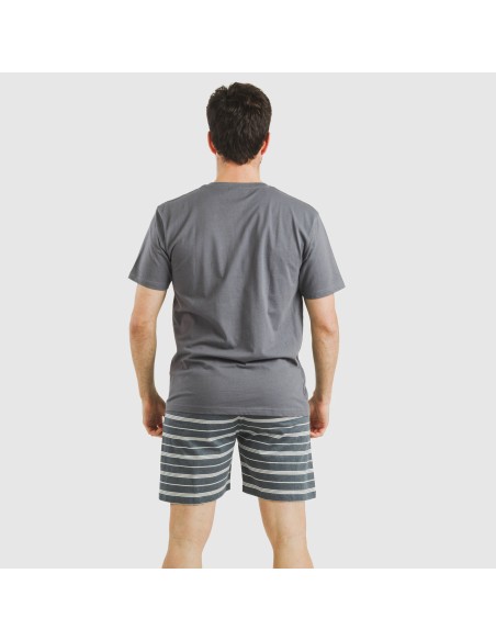 Pigiama corto cotone uomo Raya Gastur indaco