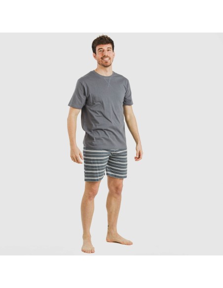 Pigiama corto cotone uomo Raya Gastur indaco