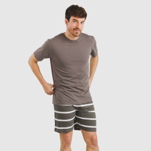 Pigiama corto cotone uomo Raya Nit New topo