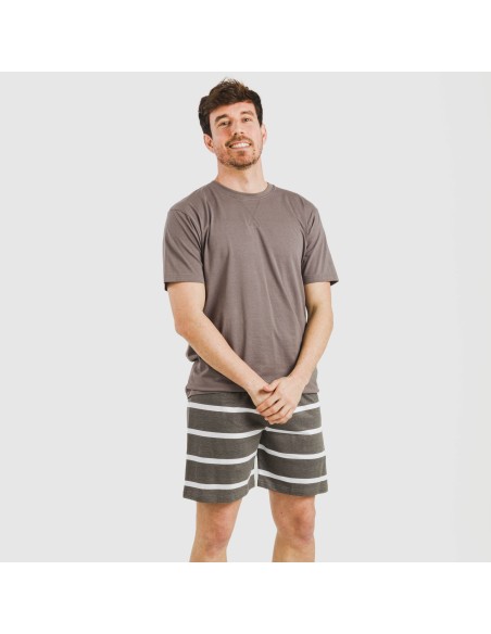 Pigiama corto cotone uomo Raya Nit New topo