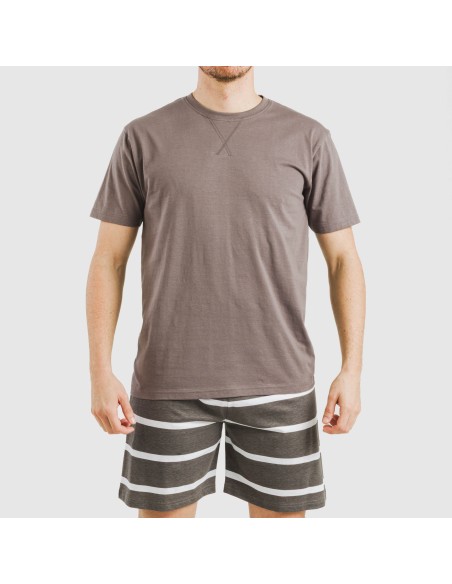 Pigiama corto cotone uomo Raya Nit New topo