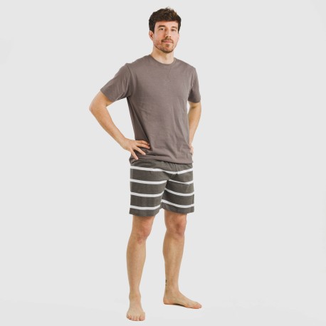 Pigiama corto cotone uomo Raya Nit New topo