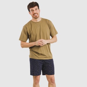 Pigiama corto cotone uomo Oggy kaki