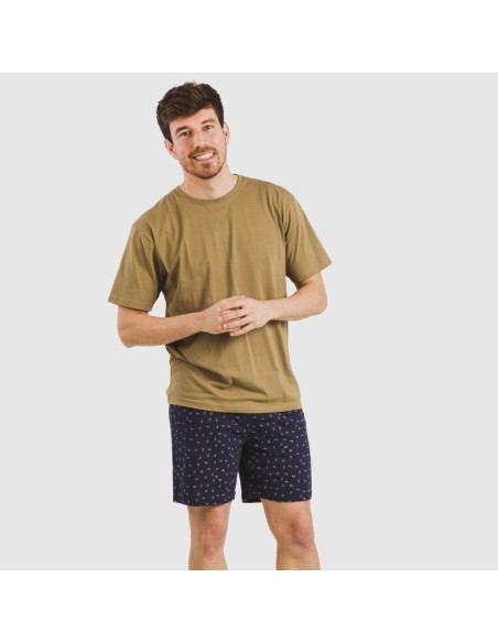 Pigiama corto cotone uomo Oggy kaki