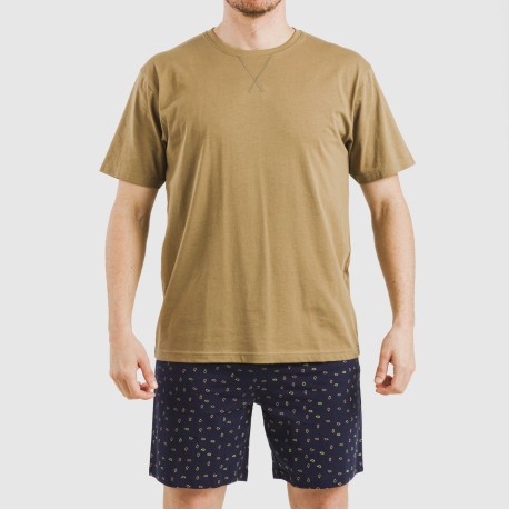 Pigiama corto cotone uomo Oggy kaki