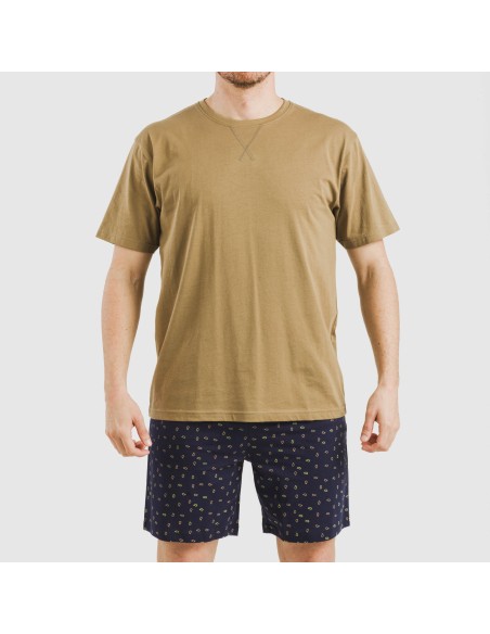 Pigiama corto cotone uomo Oggy kaki