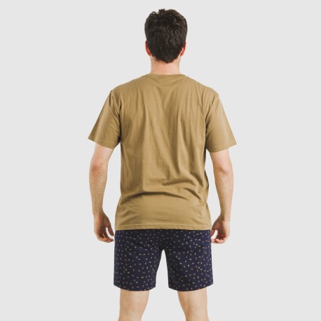 Pigiama corto cotone uomo Oggy kaki