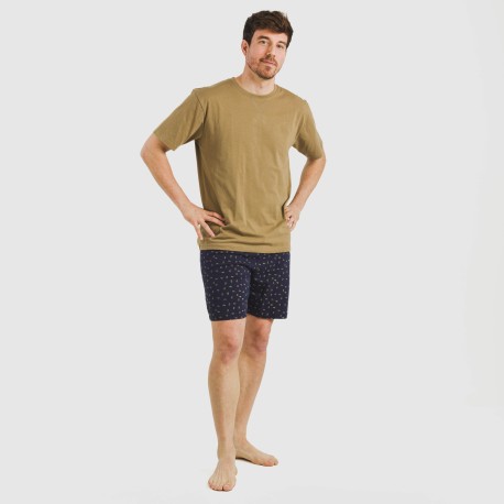 Pigiama corto cotone uomo Oggy kaki