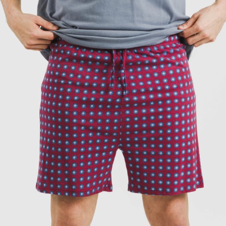 Pigiama corto cotone uomo Gladiolo indaco