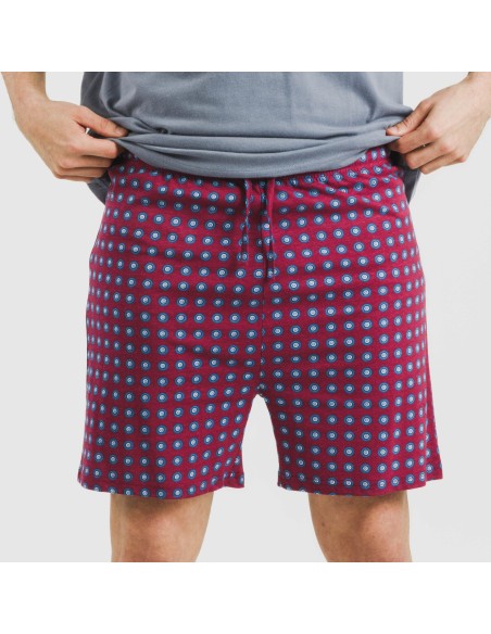 Pigiama corto cotone uomo Gladiolo indaco