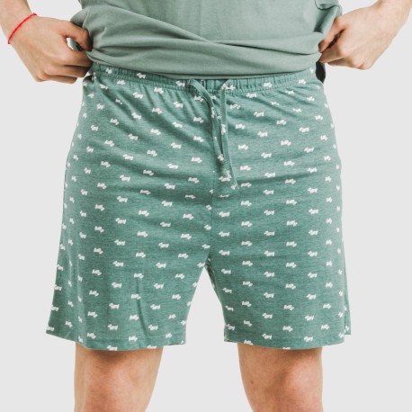 Pigiama corto cotone uomo Dawin verde