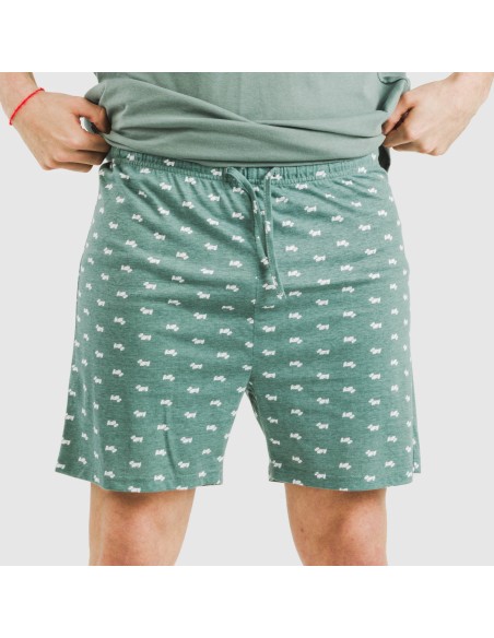 Pigiama corto cotone uomo Dawin verde