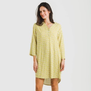 Camicia lunga viscosa Clau lime