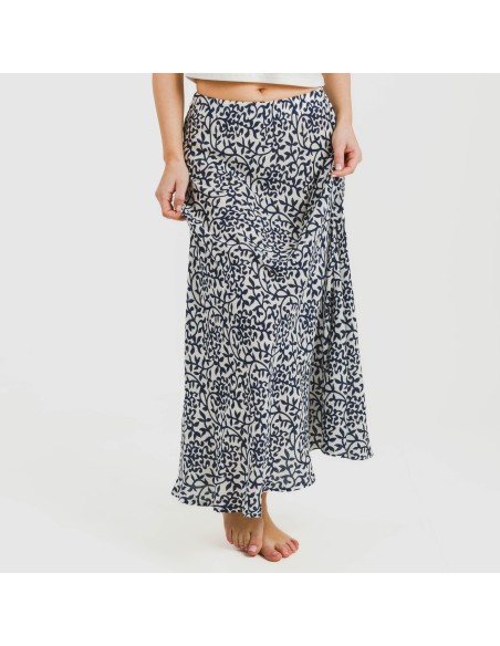 Gonna midi viscosa bambula Aladero blu Gonna midi viscosa bambula Aladero blu