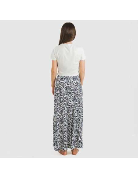 Gonna midi viscosa bambula Aladero blu Gonna midi viscosa bambula Aladero blu