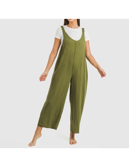 Tuta lunga donna viscosa bambula tinta unita Tuta lunga donna viscosa bambula tinta unita