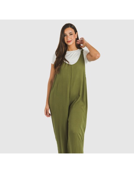 Tuta lunga donna viscosa bambula tinta unita Tuta lunga donna viscosa bambula tinta unita