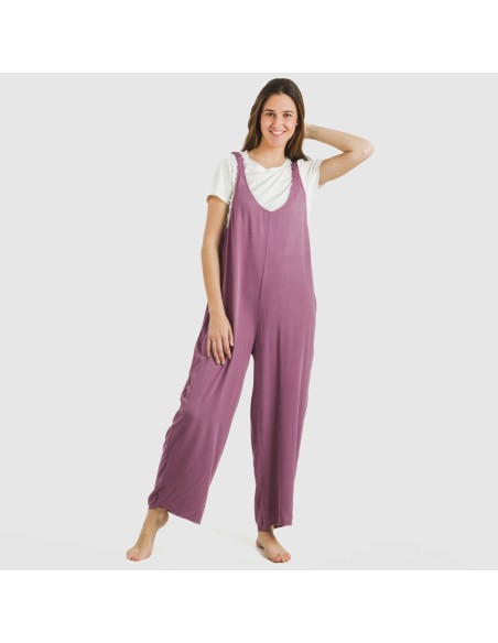 Tuta lunga donna viscosa bambula tinta unita Tuta lunga donna viscosa bambula tinta unita