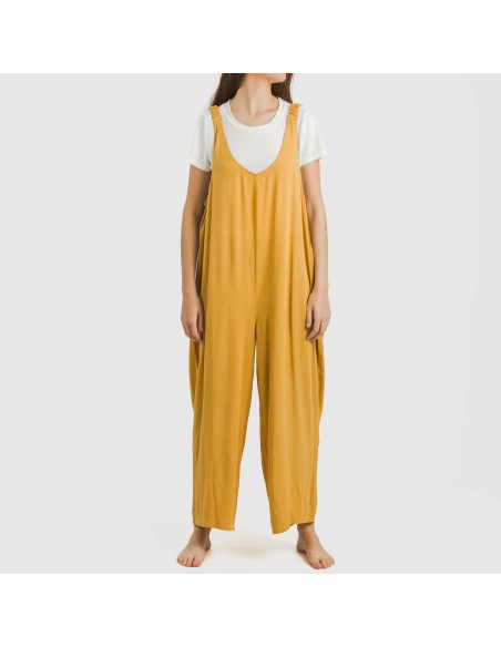 Tuta lunga donna viscosa bambula tinta unita Tuta lunga donna viscosa bambula tinta unita