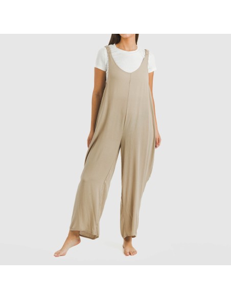 Tuta lunga donna viscosa bambula tinta unita Tuta lunga donna viscosa bambula tinta unita