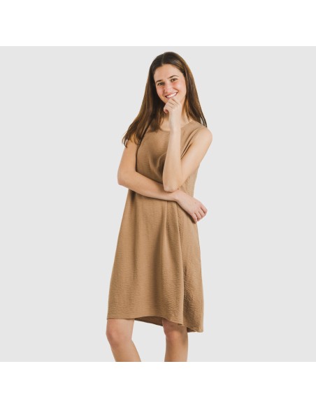 Vestito corto canotta bambula tinta unita