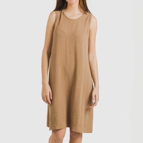 Vestito corto canotta bambula tinta unita