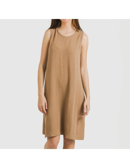 Vestito corto canotta bambula tinta unita