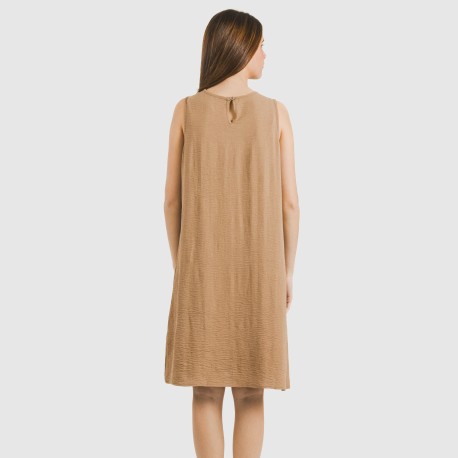 Vestito corto canotta bambula tinta unita