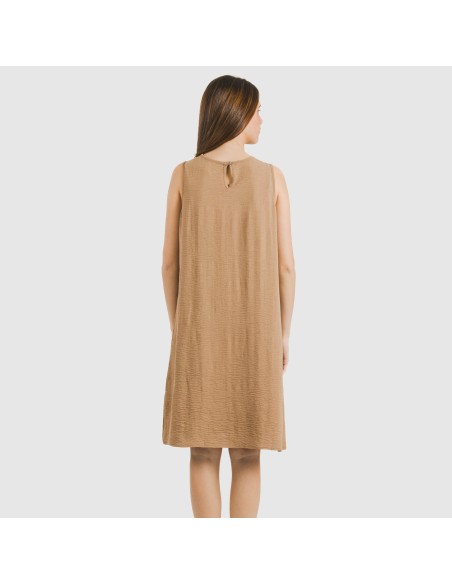 Vestito corto canotta bambula tinta unita