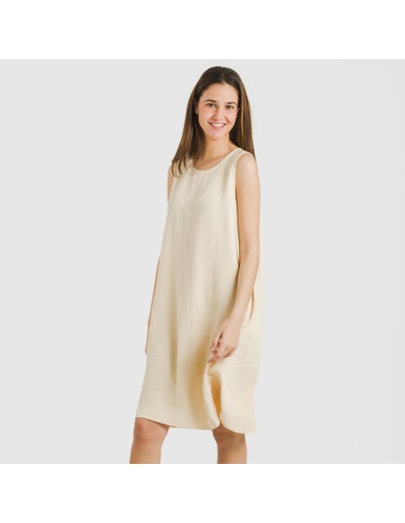 Vestito corto canotta bambula tinta unita