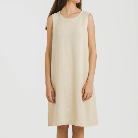 Vestito corto canotta bambula tinta unita
