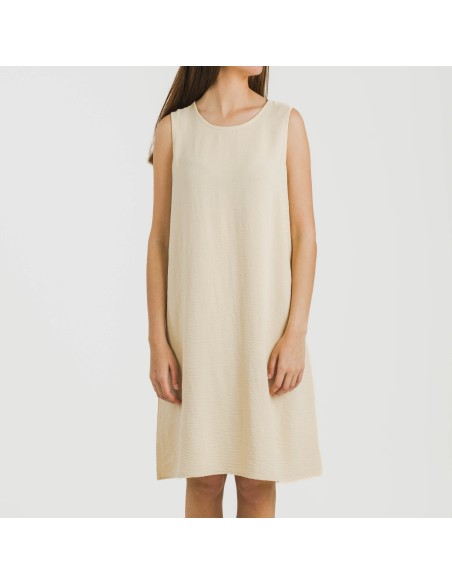 Vestito corto canotta bambula tinta unita