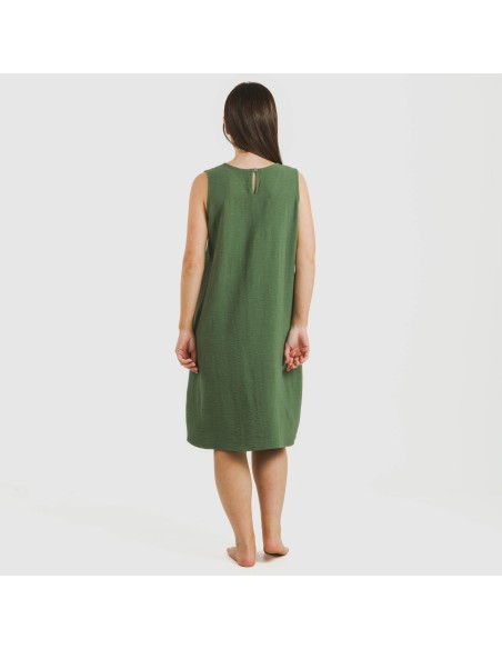 Vestito corto canotta bambula tinta unita