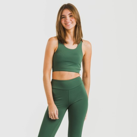 Top sportivo tecnico tinta unita