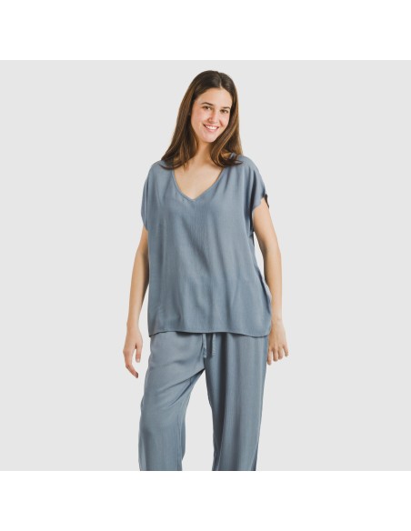 Maglia manica ampia viscosa bambula tinta unita Maglia manica ampia viscosa bambula tinta unita