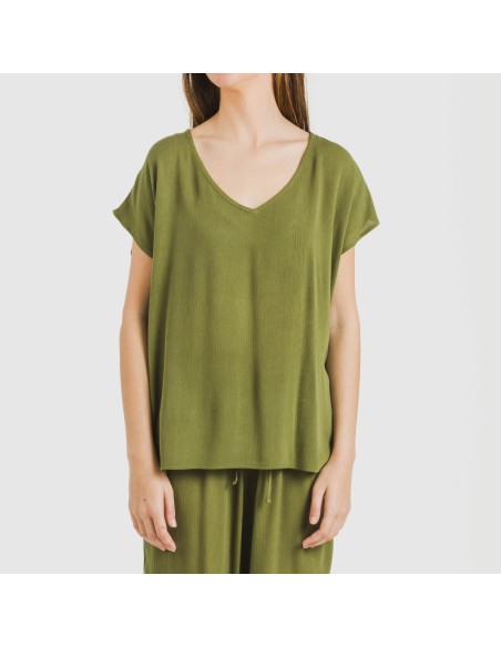 Maglia manica ampia viscosa bambula tinta unita Maglia manica ampia viscosa bambula tinta unita