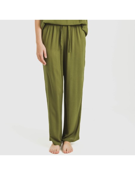 Pantalone viscosa bambula tinta unita