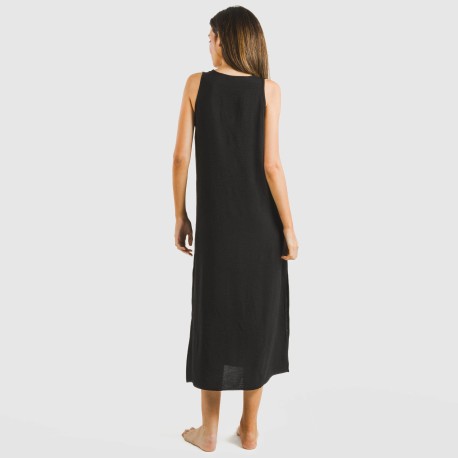 Vestito lungo canotta bambula tinta unita