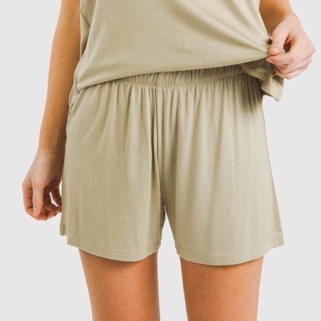 Pigiama corto canotta viscosa tinta unita