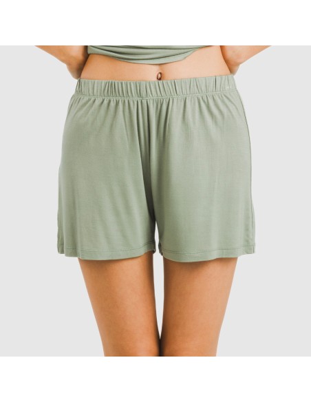 Pigiama corto canotta viscosa tinta unita