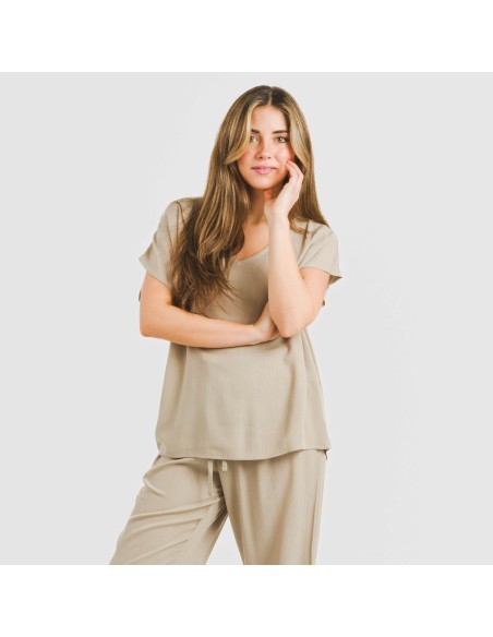 Maglia manica ampia viscosa bambula tinta unita Maglia manica ampia viscosa bambula tinta unita