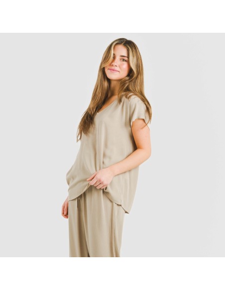 Maglia manica ampia viscosa bambula tinta unita Maglia manica ampia viscosa bambula tinta unita