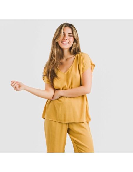 Maglia manica ampia viscosa bambula tinta unita Maglia manica ampia viscosa bambula tinta unita