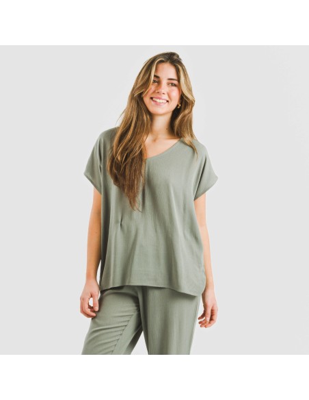 Maglia manica ampia viscosa bambula tinta unita Maglia manica ampia viscosa bambula tinta unita