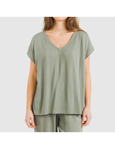 Maglia manica ampia viscosa bambula tinta unita Maglia manica ampia viscosa bambula tinta unita