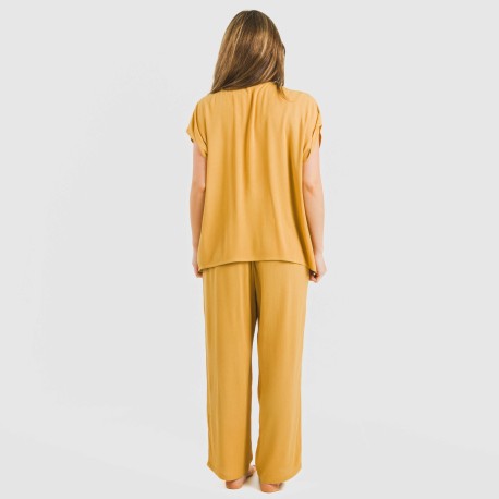 Pantalone viscosa bambula tinta unita